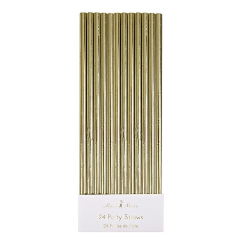 gold foil party paper straws - more colors