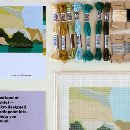 grotto n.2 sada na vysivanie needlepoint technikou / tapiséria / gobelín