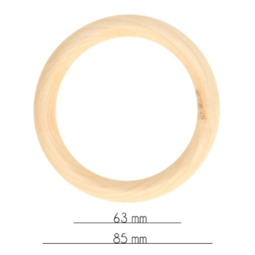 wooden ring for macrame 5 pcs