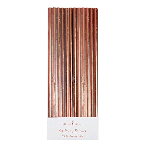 gold foil party paper straws - more colors