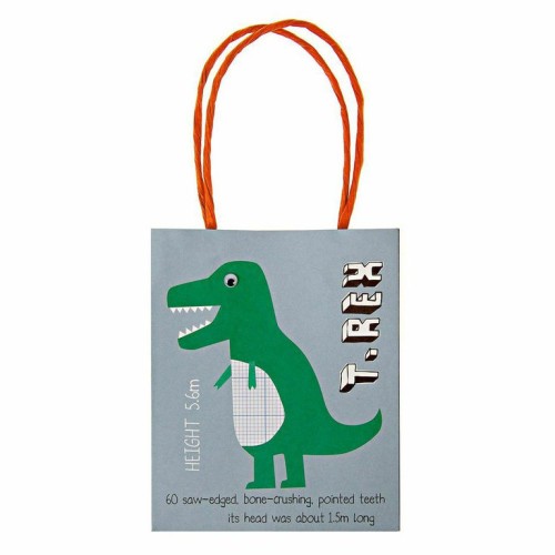 dinosaur paper party bag