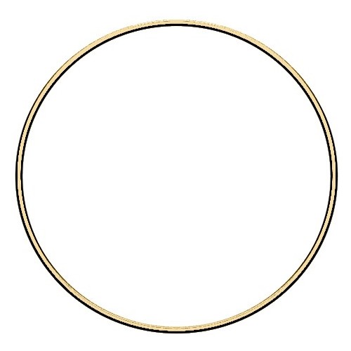 kovový kruh zlatý/strieborný/čierny/ružové zlato - zlatý 20 cm