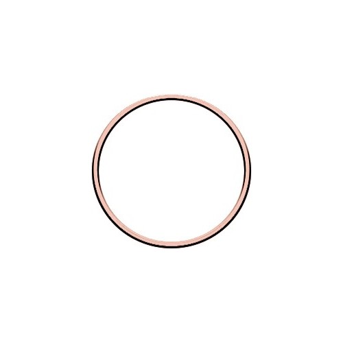 kovový kruh zlatý/strieborný/čierny/ružové zlato - ružové zlato 10 cm