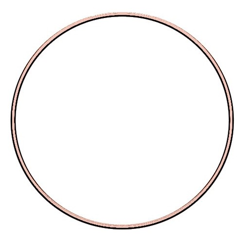 kovový kruh zlatý/strieborný/čierny/ružové zlato - ružové zlato 20 cm