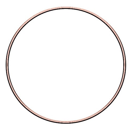 kovový kruh zlatý/strieborný/čierny/ružové zlato - ružové zlato 30 cm