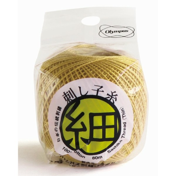 sashiko olympus fine thread 80m more colors - 3 ply - 205 mustard