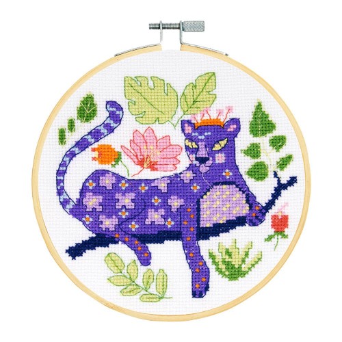 dmc embroidery kit panther