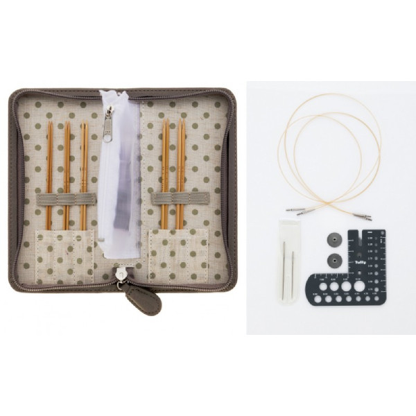 TULIP CarryC Long Interchangeable Bamboo Knitting Needle Set