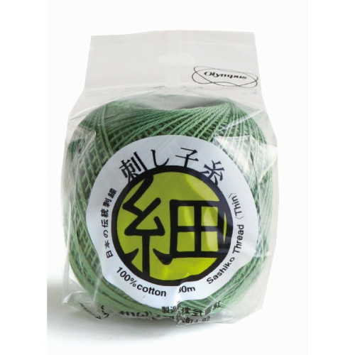 sashiko olympus fine thread 80m more colors - 3 ply - 207 green