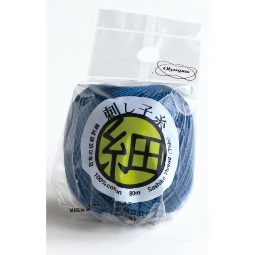 sashiko olympus fine thread 80m more colors - 3 ply - 210 blue