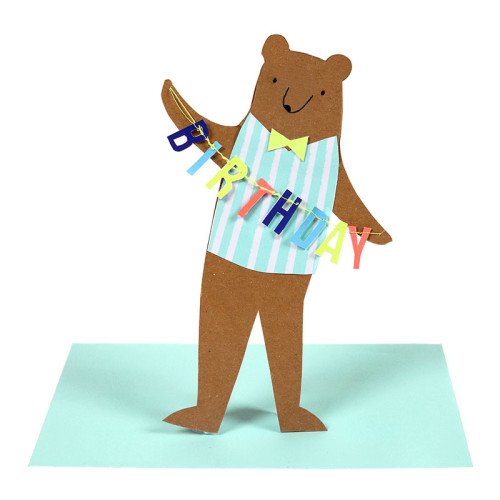 stand-up birthday bear card