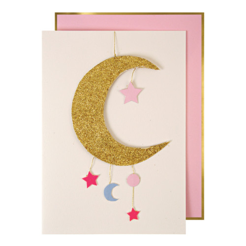 baby girl mobile greetings card