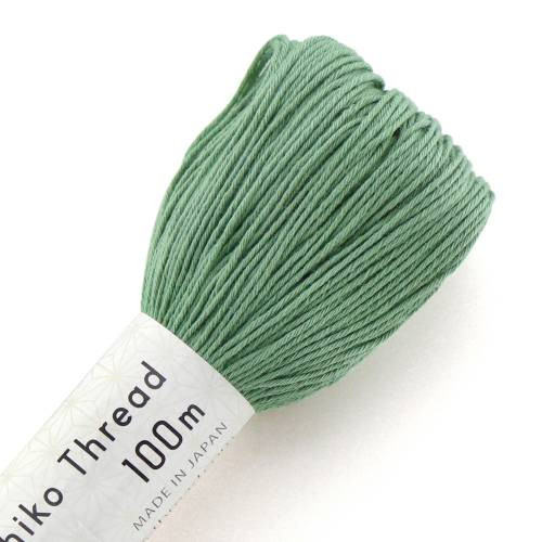 sashiko thread 100 m - 117  mute green