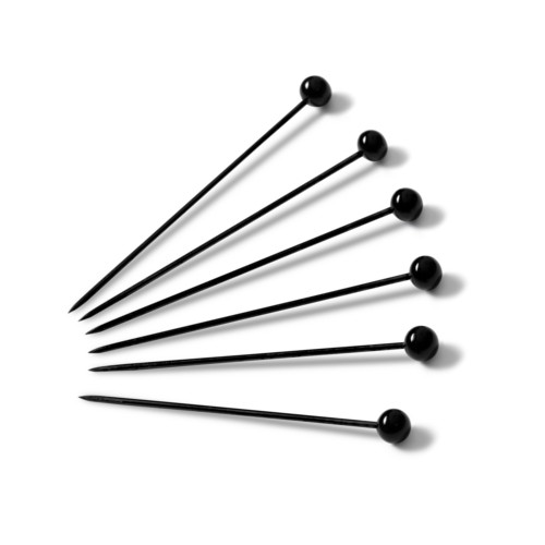 black pins